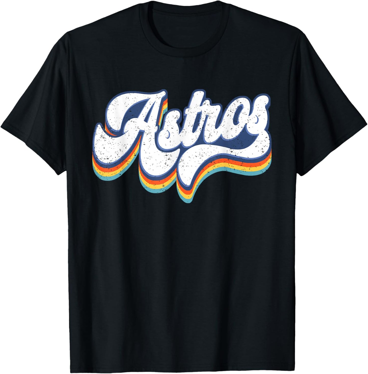 Vintage Astros Retro Style 70s 80s First Name T-Shirt - T-Shirt | Black