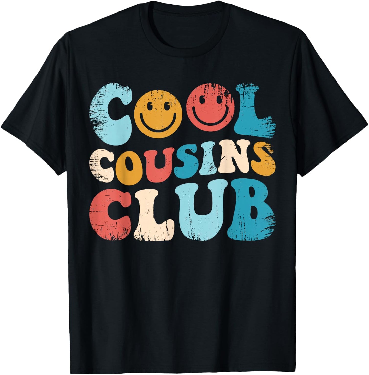 Cool Cousins Club, Funny Cousin Crew Kids Boys Girls T-Shirt - T-Shirt | Black