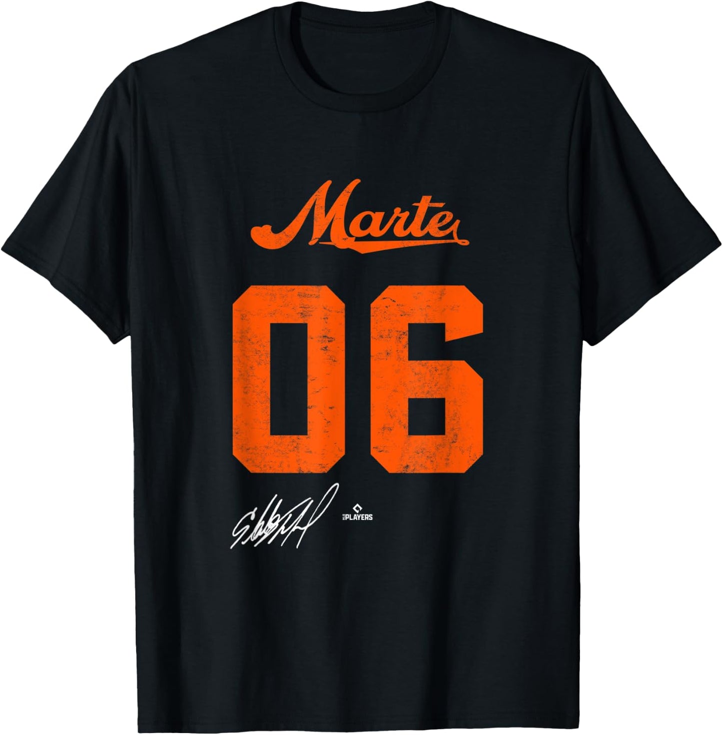 Starling Marte 06 Starling Marte New York MLBPA T-Shirt - T-Shirt | Black