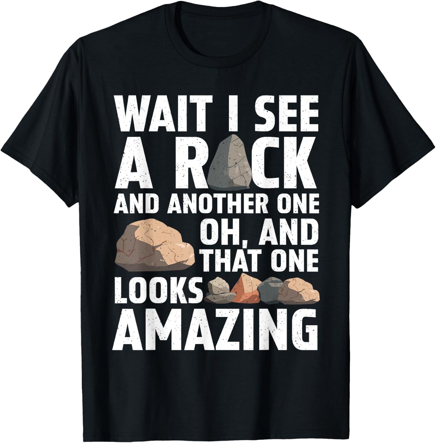 Funny Rock Collector Art Women Kids Geology Lover T-Shirt - T-Shirt | Black