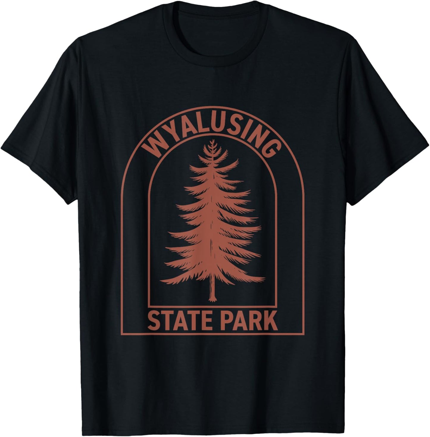 Wyalusing State Park Wisconsin Vintage Tree T-Shirt - T-Shirt | Black