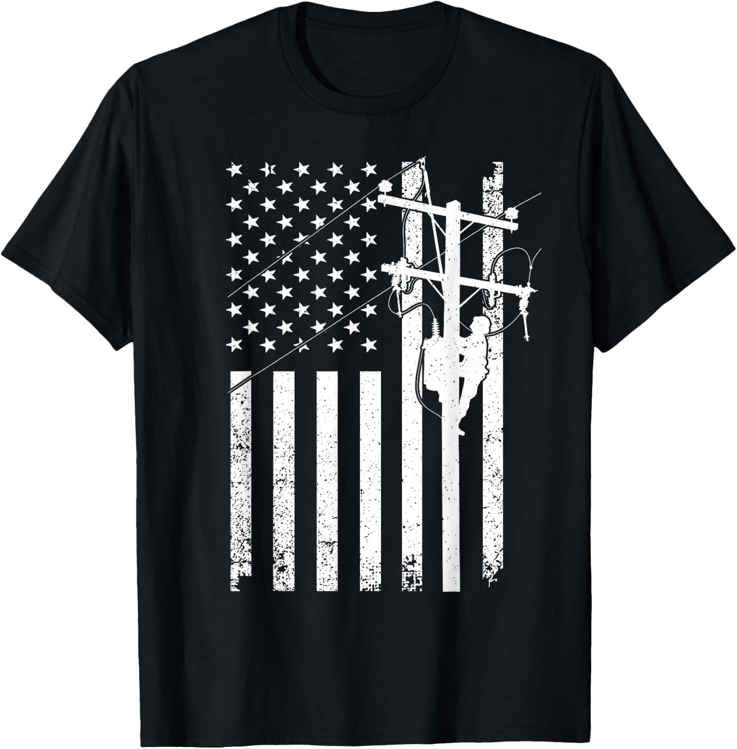 Lineman Gift Journeyman Lineman Accessories Stuff Cool Lineman Design Women Kids Electrical Lineman T-Shirt - T-Shirt | Black