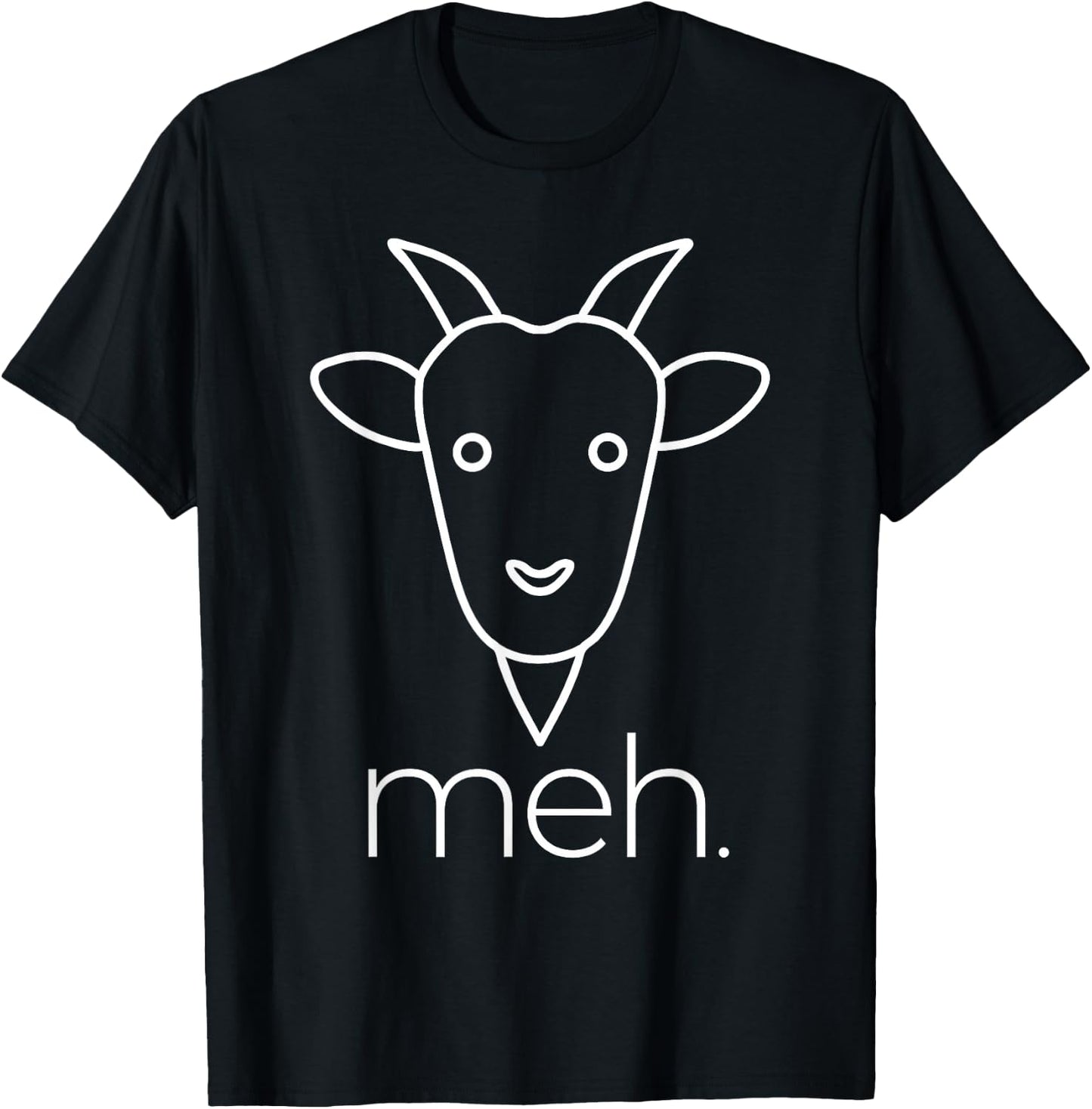 Meh! Shirt,Sarcastic Goat Lover Shirt Goat Black T-Shirt - T-Shirt | Black