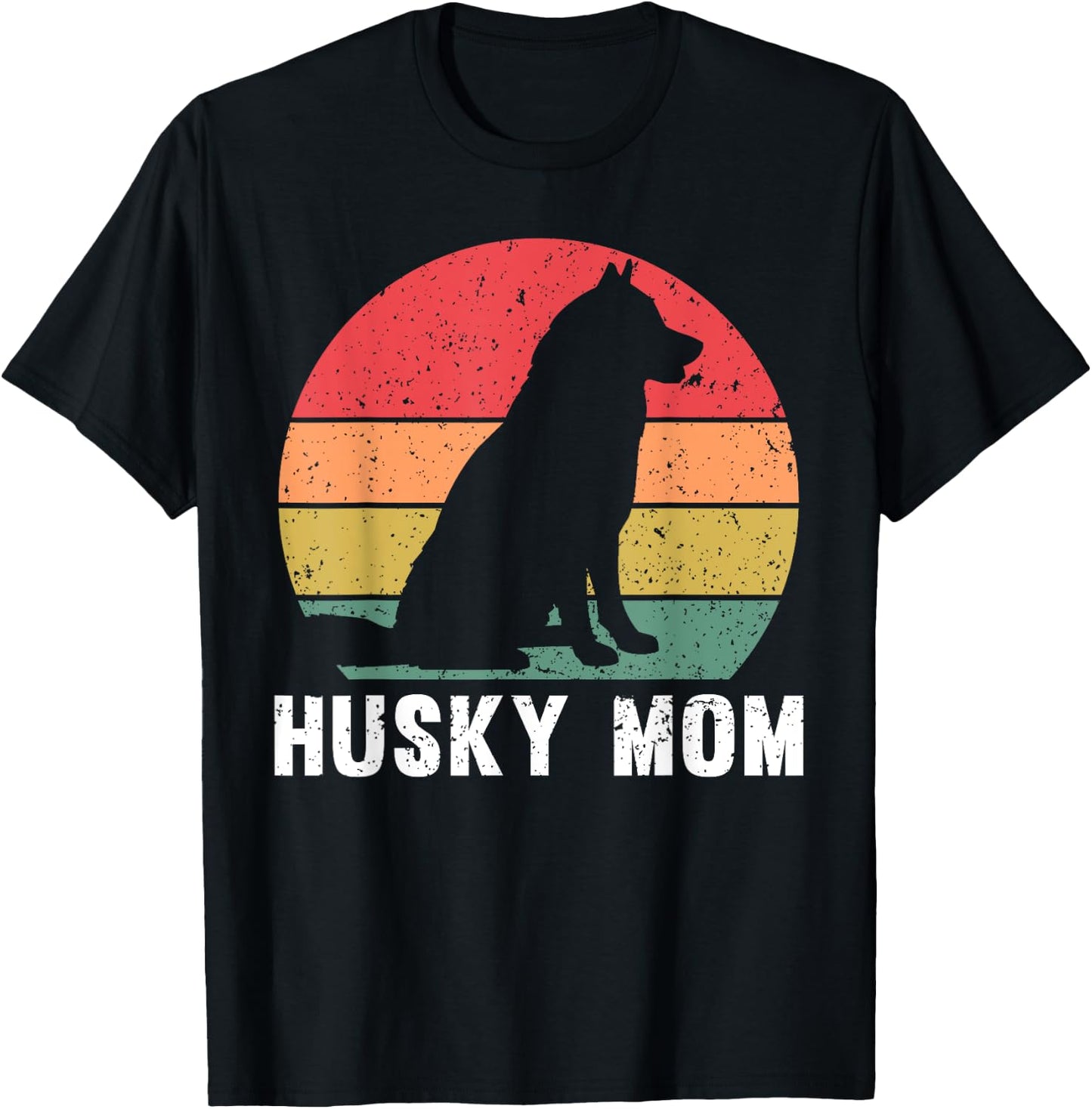 Best Husky Design For Mom Women Siberian Husky Dog Lovers T-Shirt - T-Shirt | Black