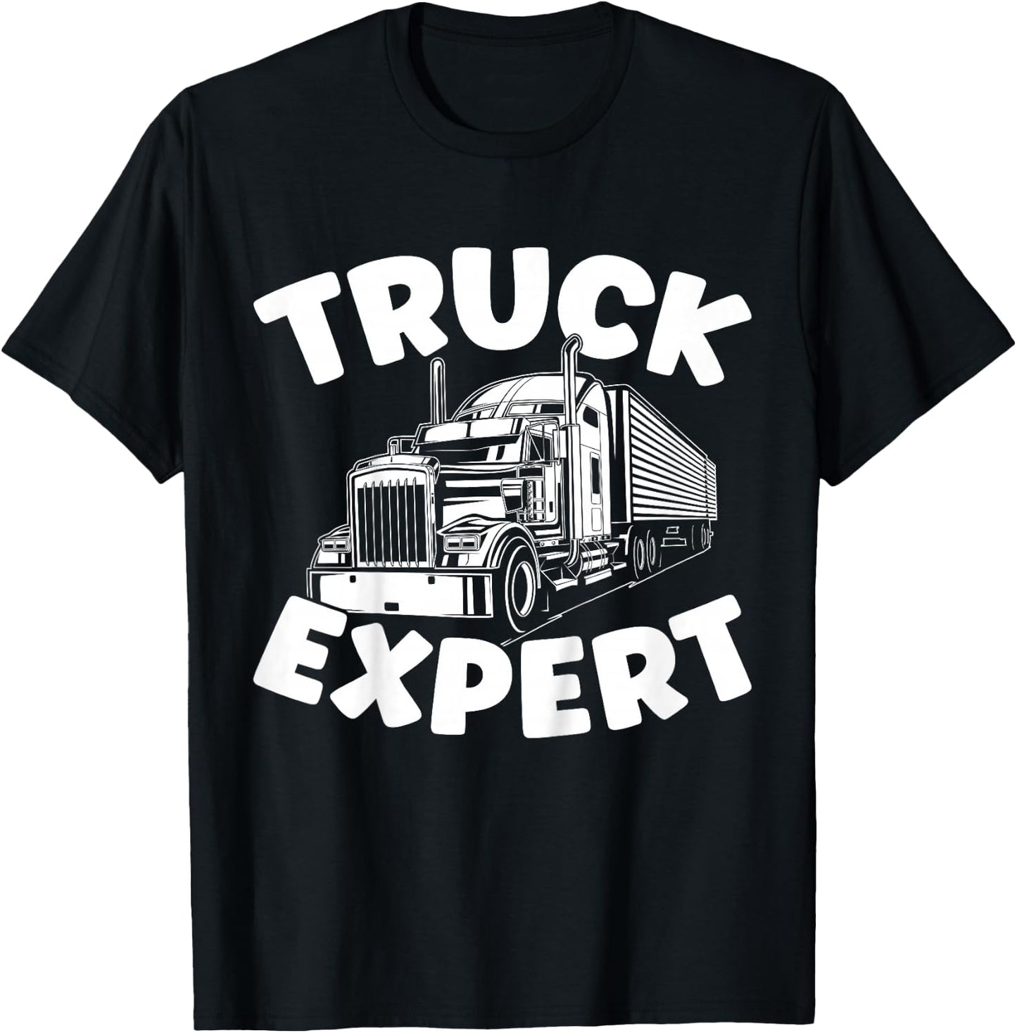 Truck Expert Funny Toddler Boys Semi truck T-Shirt - T-Shirt | Black