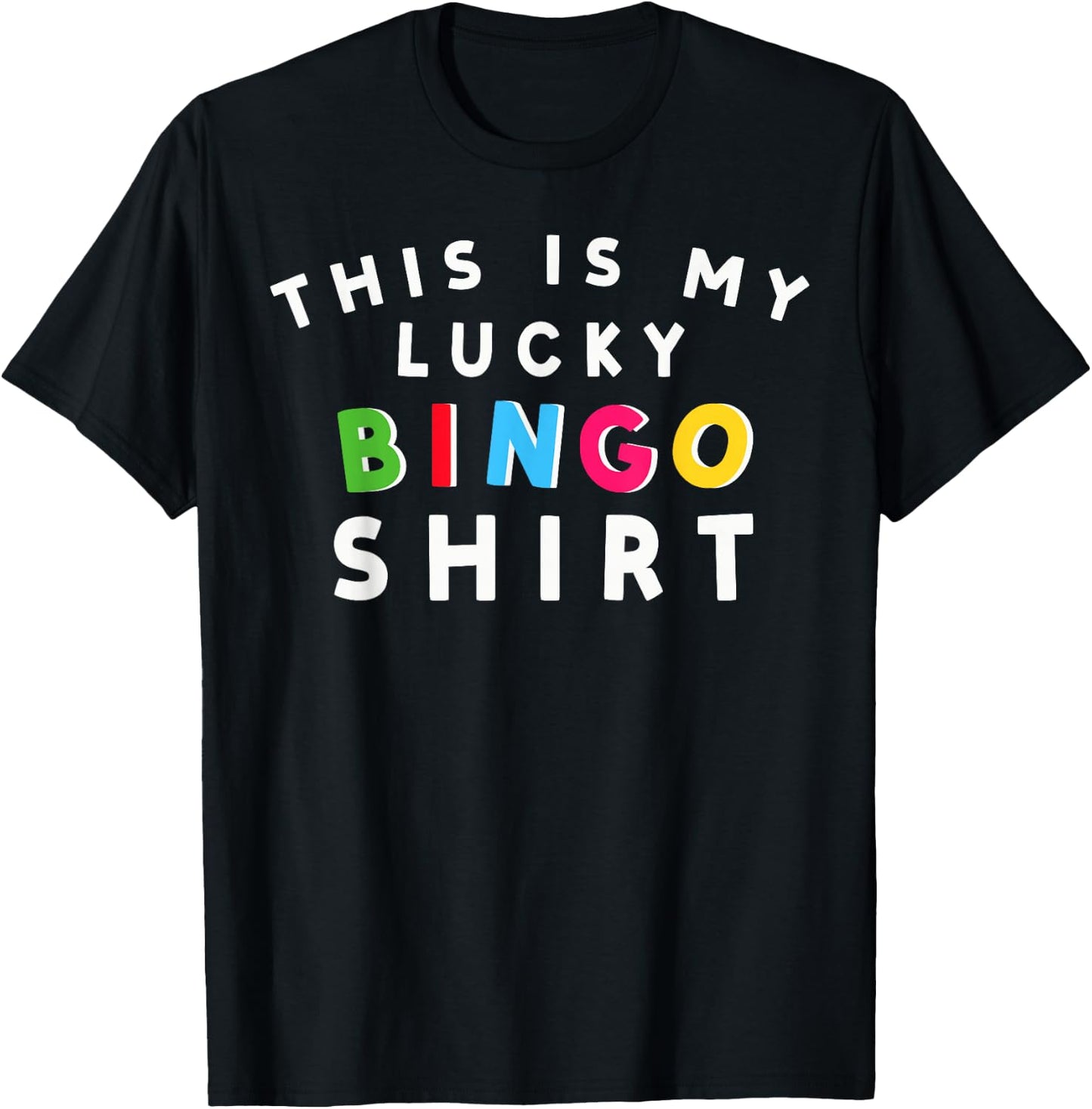 This is My Lucky Bingo Shirt Gambling Bingo Player Bingo T-Shirt - T-Shirt | Black