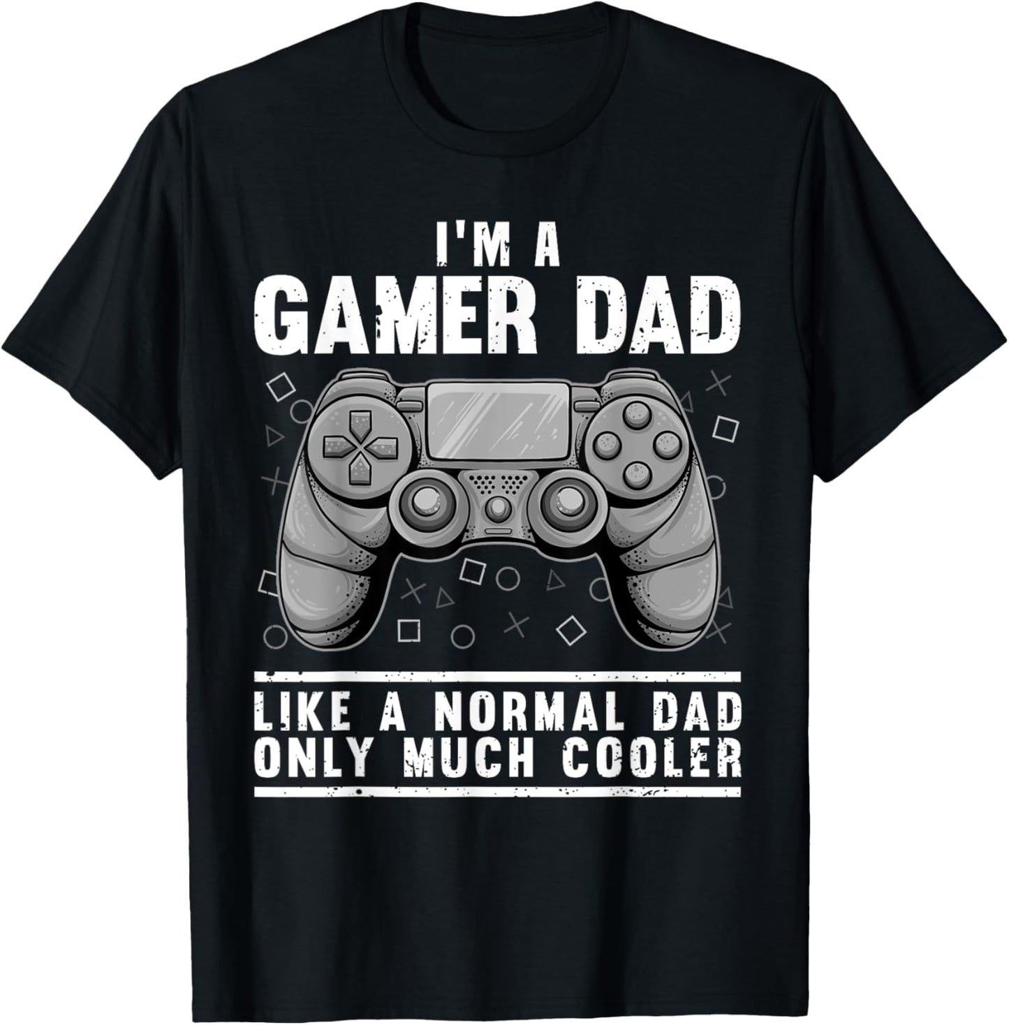Funny Gamer Dad Design Husband Gaming Father's Day T-Shirt - T-Shirt | Black