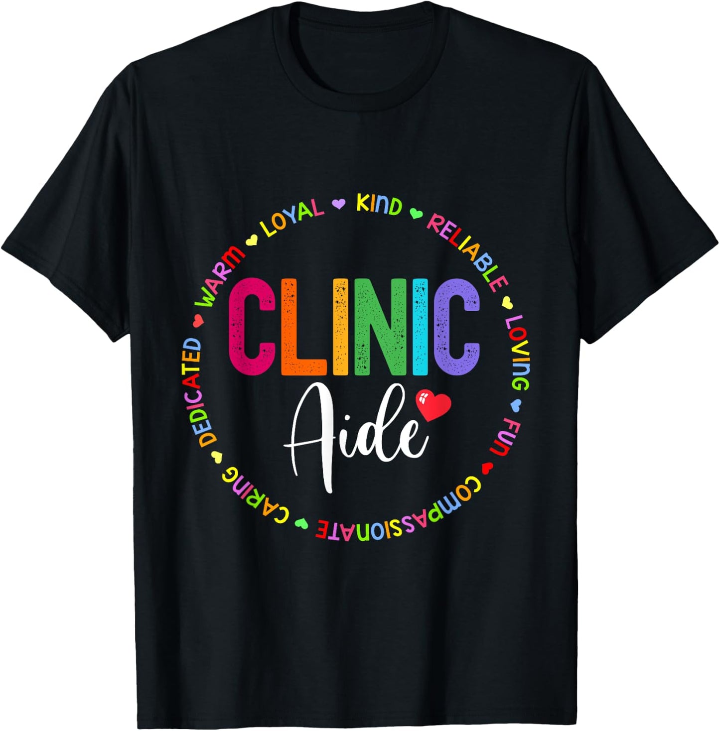 Clinic Aide For School Nurse Appreciation Week Back School T-Shirt - T-Shirt | Black
