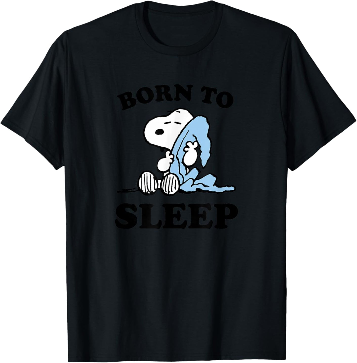 Peanuts - Snoopy Born to Sleep T-Shirt - T-Shirt | Black