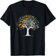 Butterfly Tree Beautiful Butterflies Garden Colorful T-Shirt - T-Shirt | Black