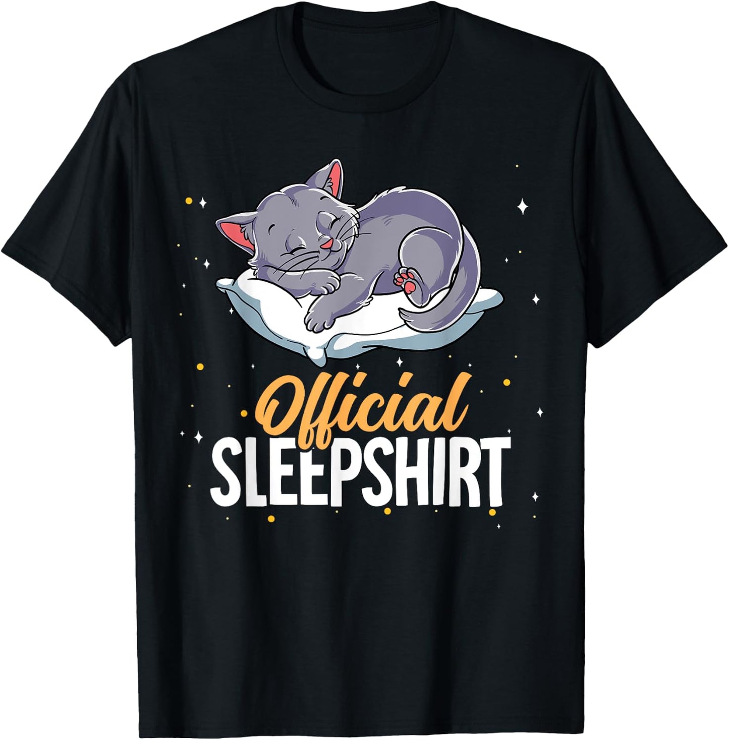Sleeping Cat Official Sleepshirt T-Shirt - T-Shirt | Black