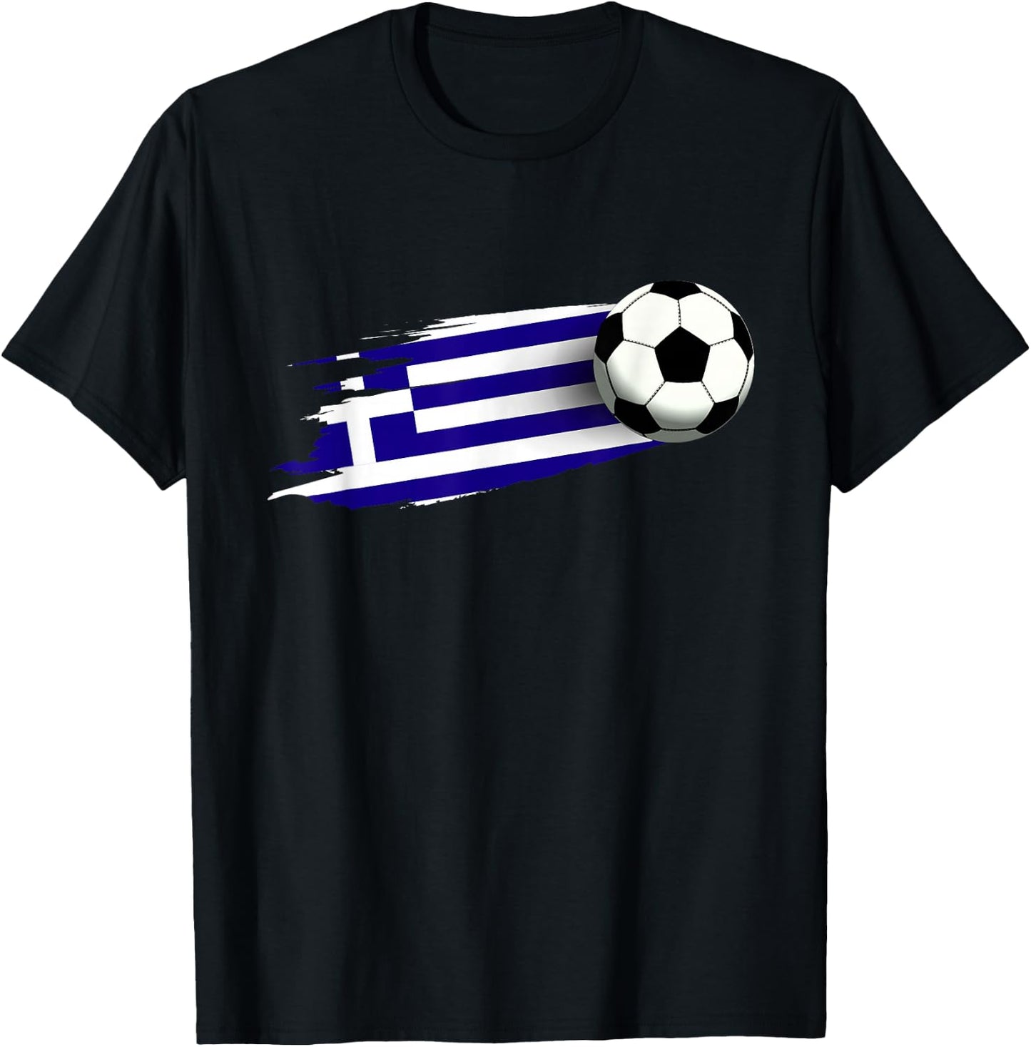 Greece Flag Jersey Greek Soccer Team Greek T-Shirt - T-Shirt | Black
