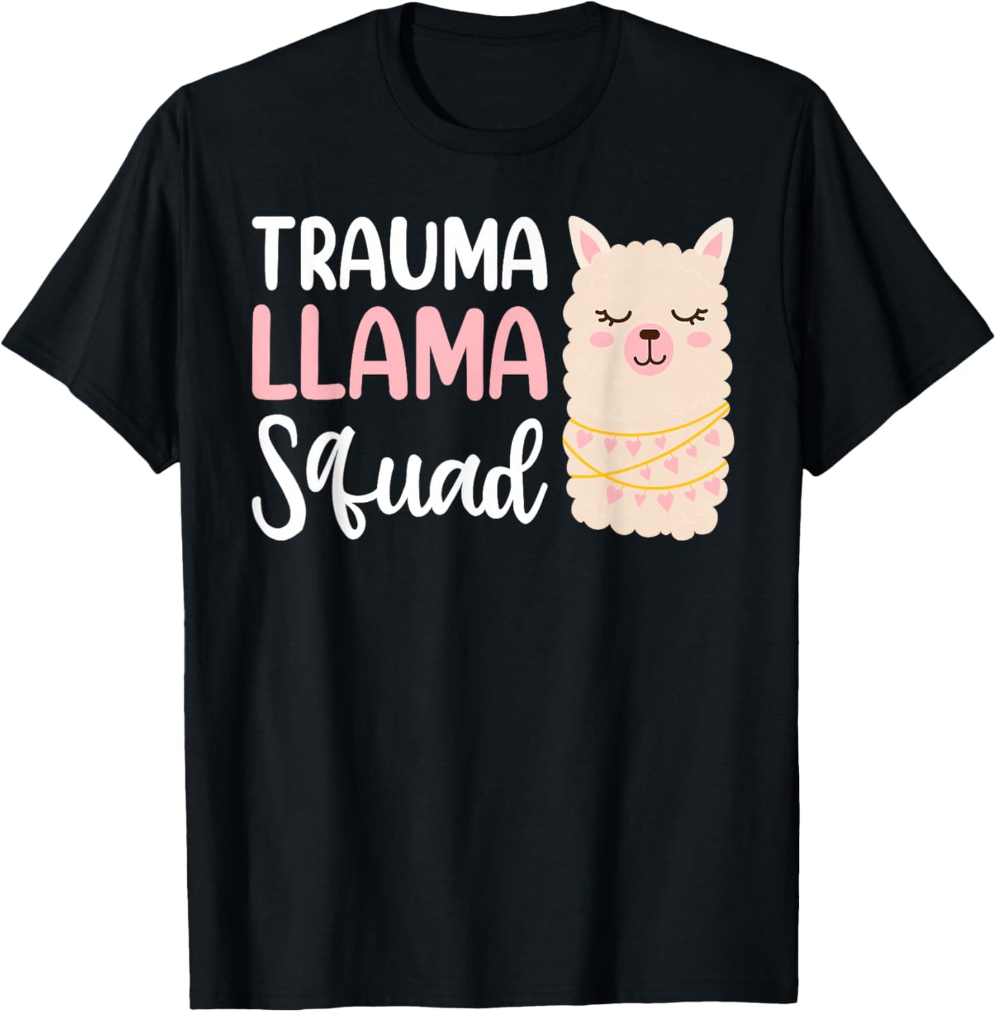 Trauma Llama Squad Shirt Llama Costume Adult Women Paramedic T-Shirt - T-Shirt | Black