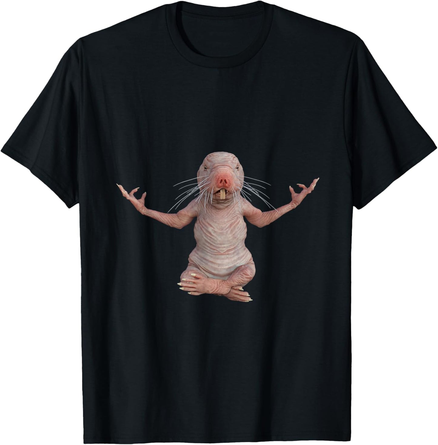 Funny Naked Mole-Rat Zookeeper Yoga Animal Lover Mole Rat T-Shirt - T-Shirt | Black