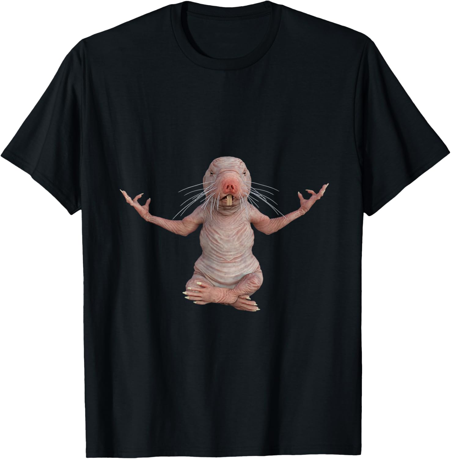 Funny Naked Mole-Rat Zookeeper Yoga Animal Lover Mole Rat T-Shirt - T-Shirt | Black
