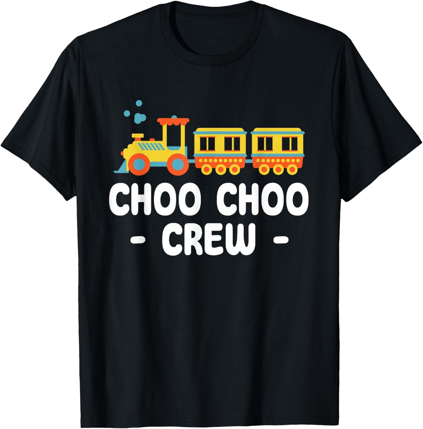 Choo Choo Crew Railway Train Birthday T-Shirt - T-Shirt | Black