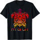 Hawaii Sea Vivid Turtle, Maui Hawaiian T-Shirt - T-Shirt | Black