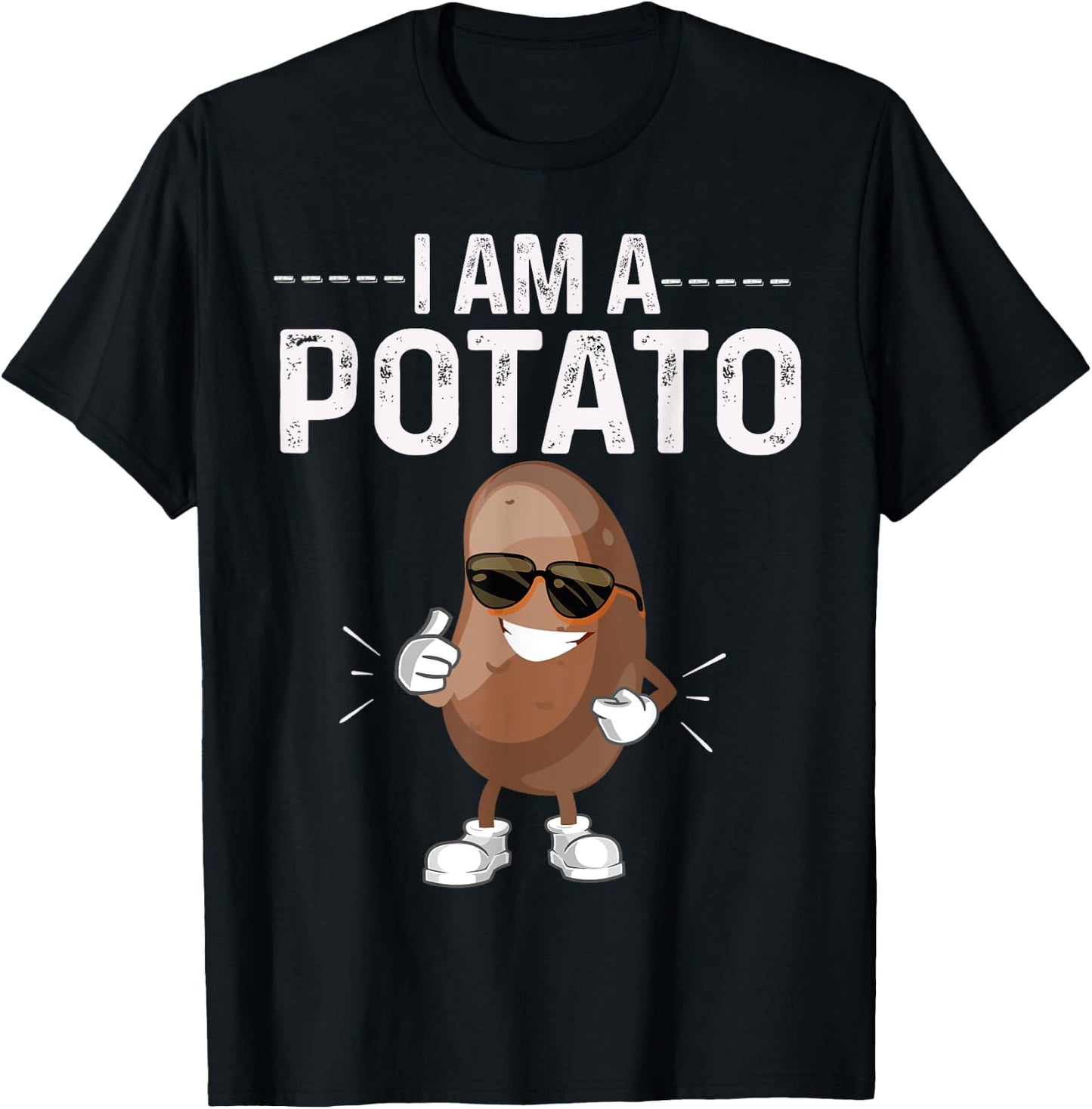 I Am A Potato Halloween Costume Funny Potato Vegetable T-Shirt - T-Shirt | Black