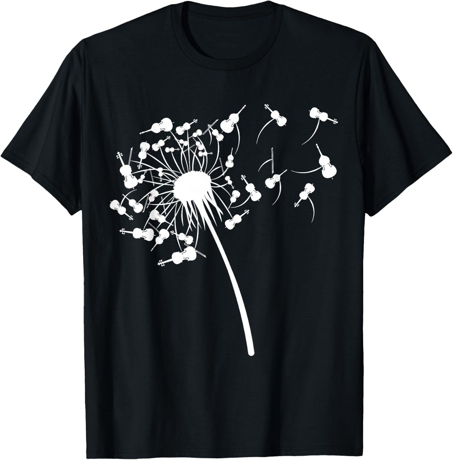 Dandelion Cello Shirt for Cellist | Cello T-Shirt - T-Shirt | Black