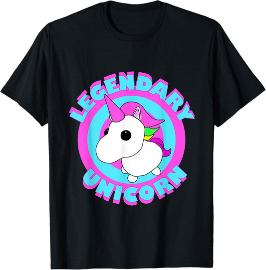 Adopt the Legendary Unicorn Gaming Team Fan Art T-Shirt - T-Shirt | Black