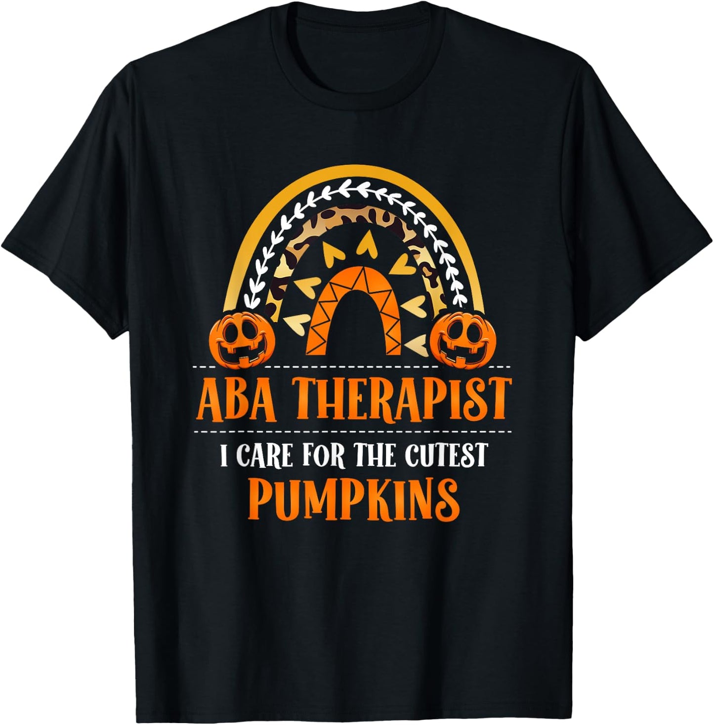 Applied Behavior Analysis Therapist Halloween ABA Therapy T-Shirt - T-Shirt | Black