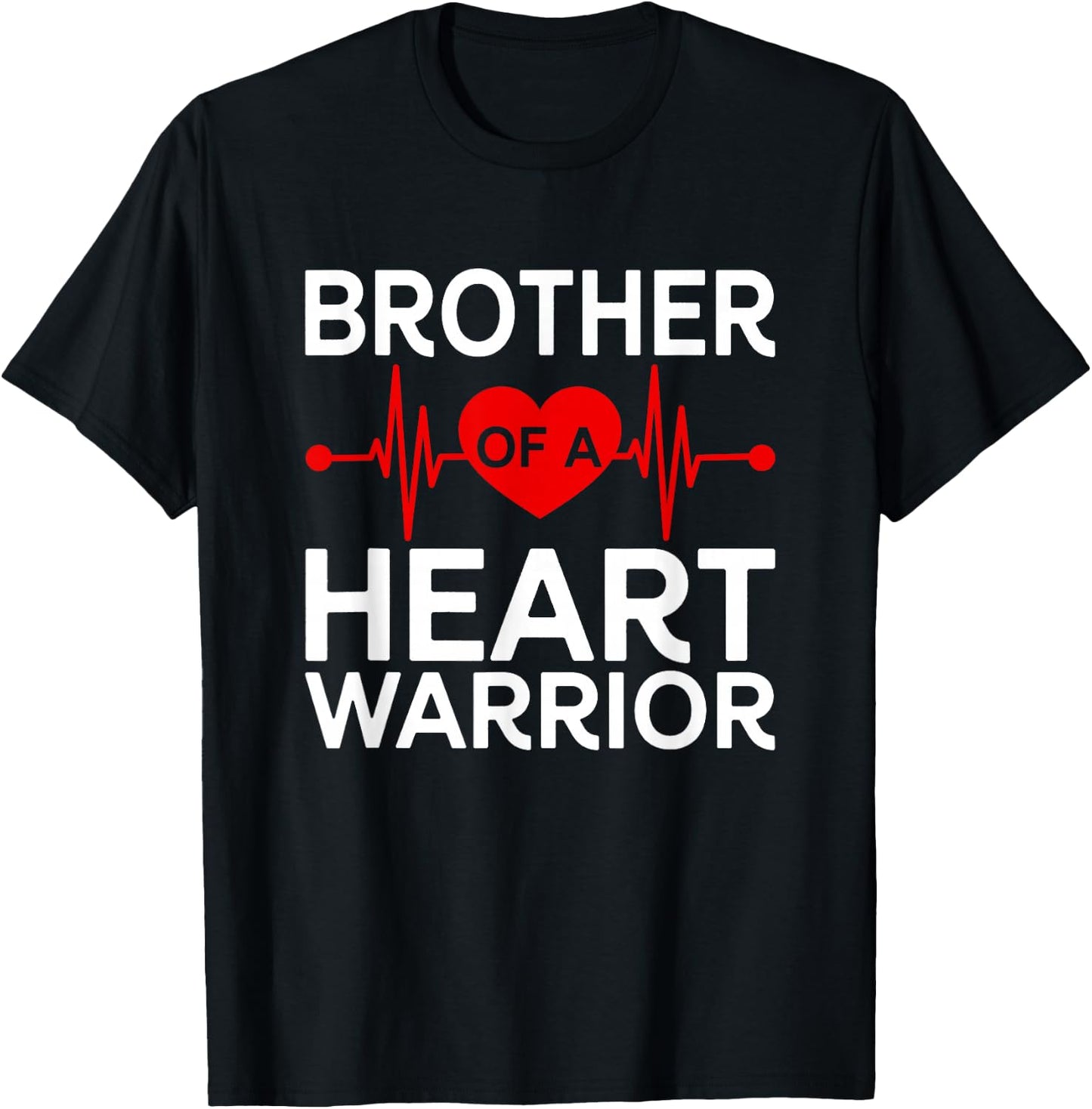 Heart Warrior CHD Warrior Brother Congenital Heart Disease T-Shirt - T-Shirt | Black