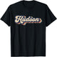 Retro Vintage Hudson Name Personalized T-Shirt - T-Shirt | Black