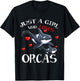 Orca Fan Sea Animal Marine Mammals Just A Girl Who Loves T-Shirt - T-Shirt | Black