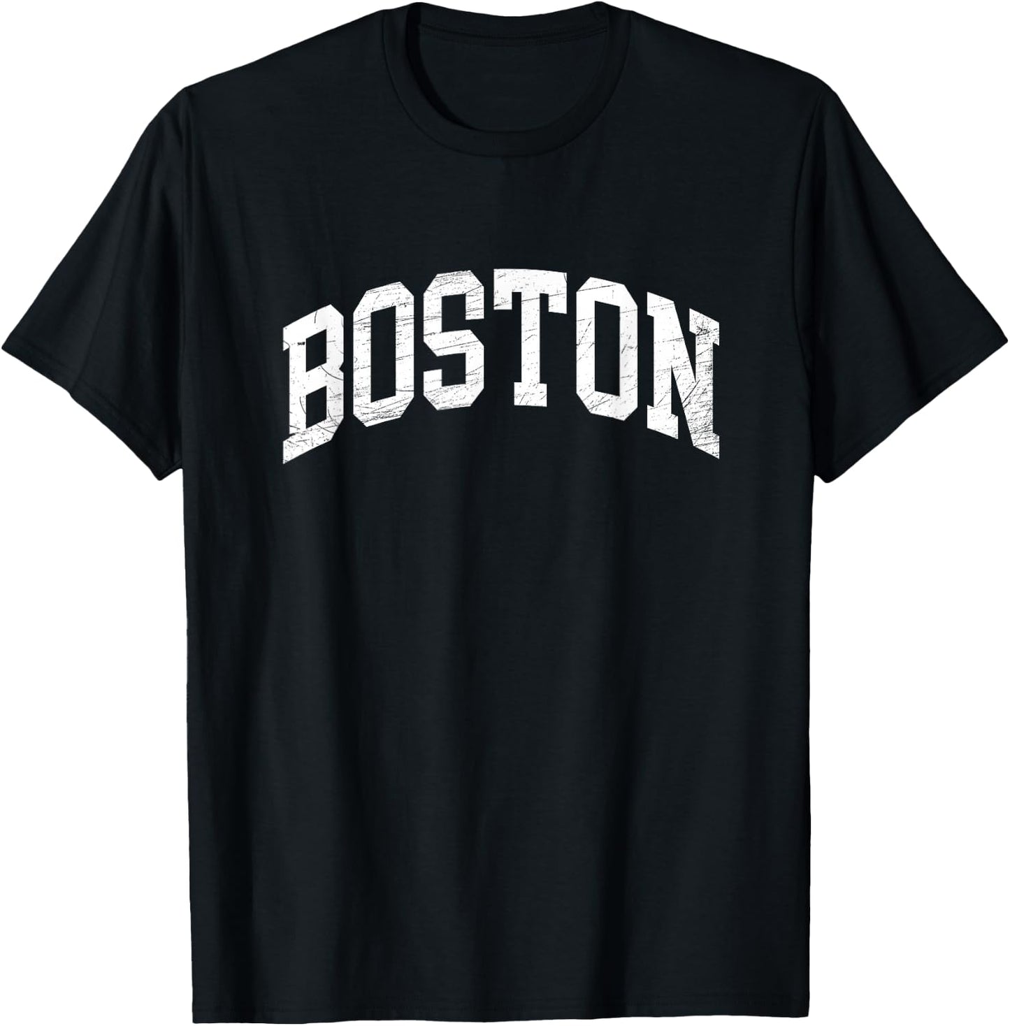 Boston - Massachusetts - Worn Style Design - Classic T-Shirt - T-Shirt | Black