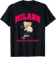 Cool Milan Italy Teddy Bear Illustration Graphic Cartoon T-Shirt - T-Shirt | Black