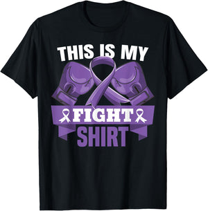 This Is My Fight Shirt Hodgkin lymphoma Fighter Strong T-Shirt - T-Shirt | Black