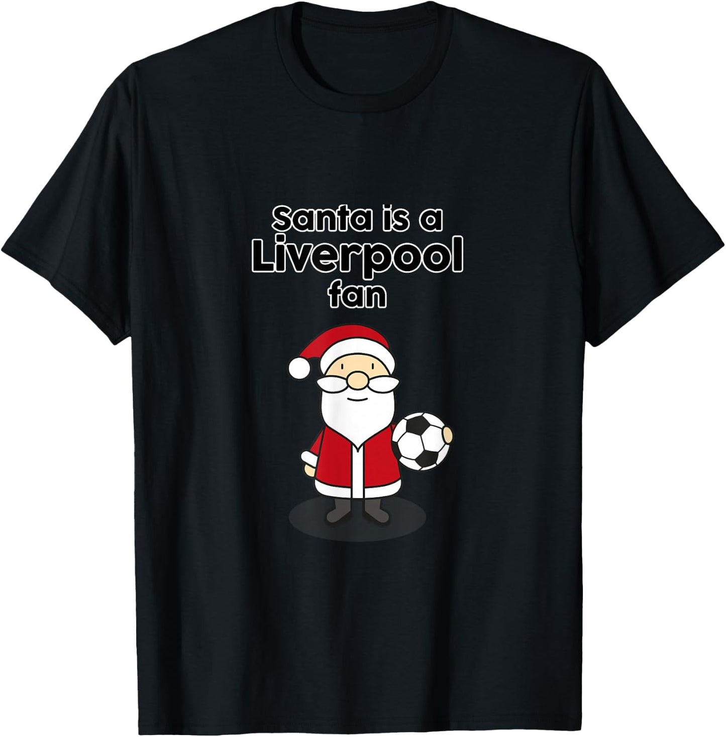 Liverpool Football Soccer Christmas T-Shirt - T-Shirt | Black