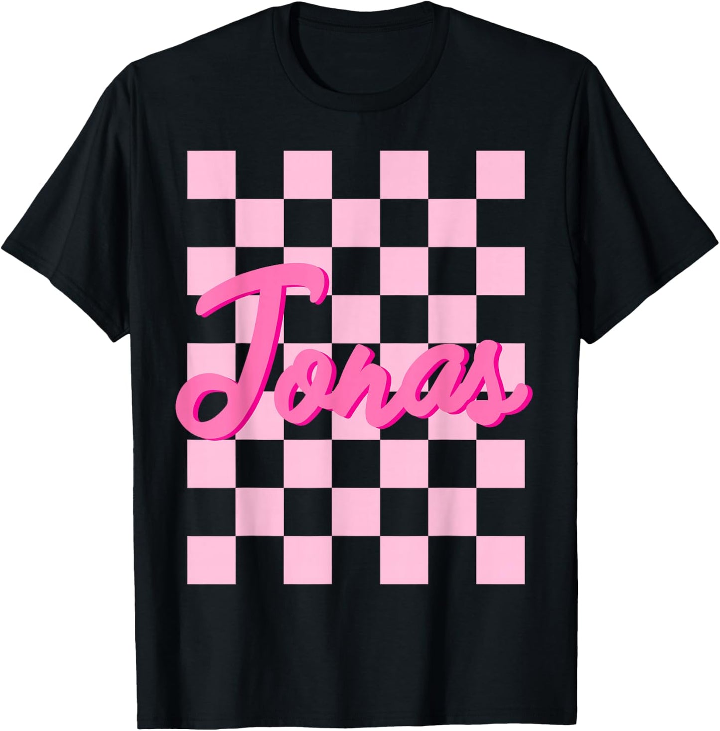First Names Apparel Personalized Retro Jonas - -Adults, -Kids, Black, Small T-Shirt - T-Shirt | Black