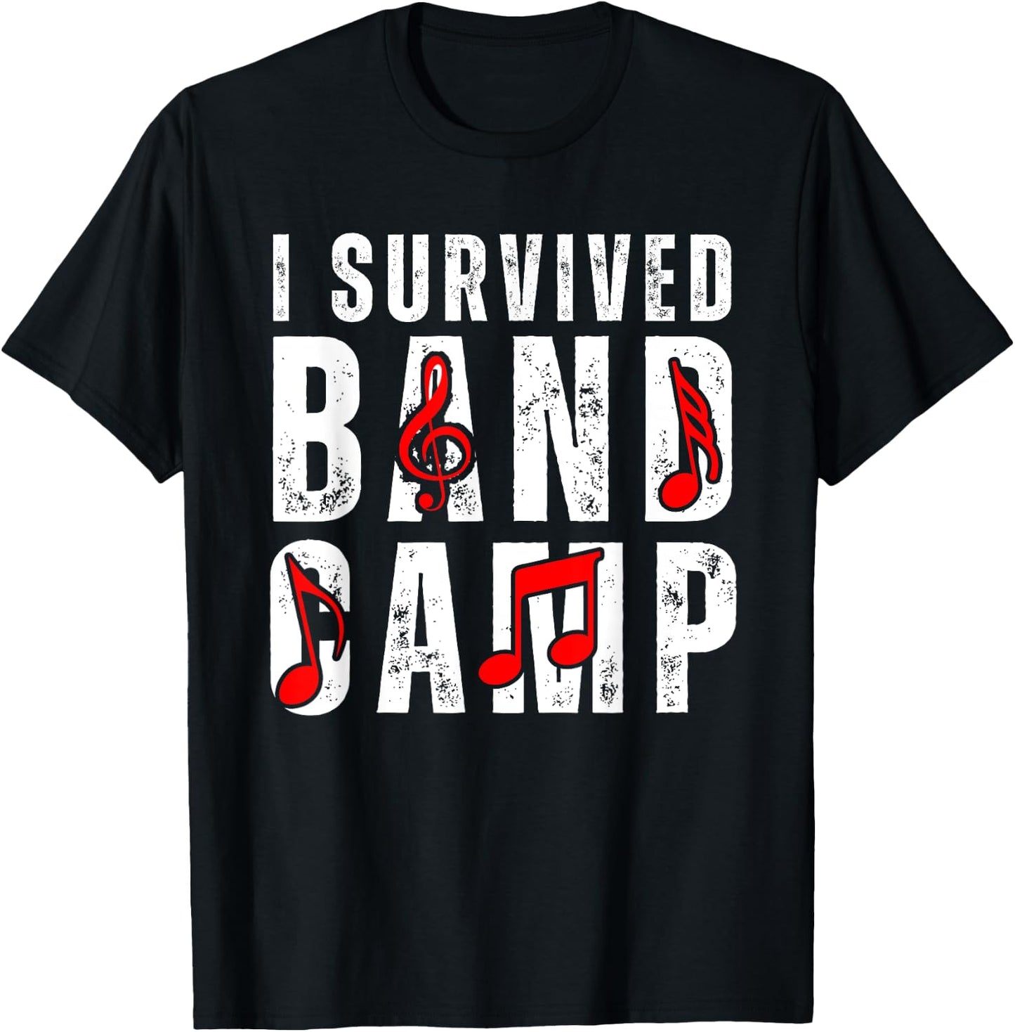I Survived Band Camp Funny Memories for Any Band Enthusiast T-Shirt - T-Shirt | Black