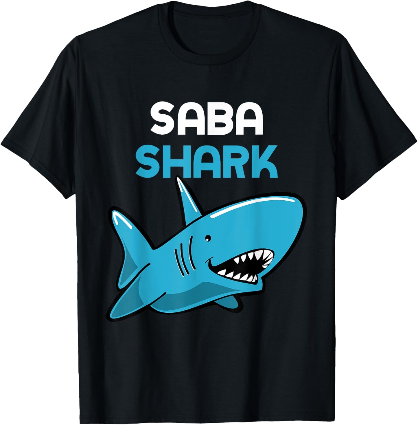 Saba Shark Funny Family T-Shirt - T-Shirt | Black