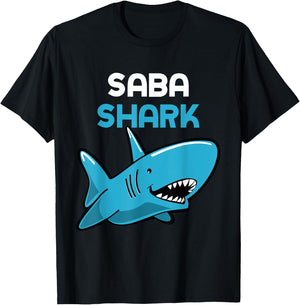 Saba Shark Funny Family T-Shirt - T-Shirt | Black