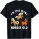 3 Years Old Girl Horses Old 3rd Birthday Kids T-Shirt - T-Shirt | Black