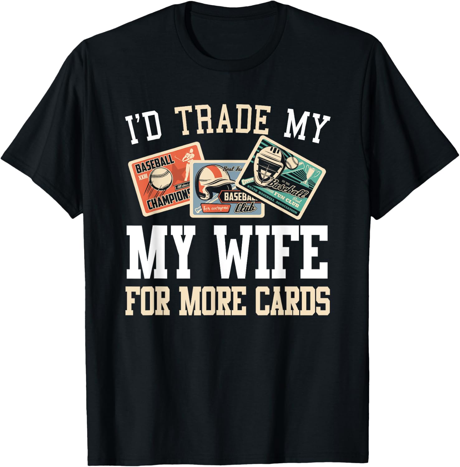 Baseball Card Collector T-Shirt - T-Shirt | Black