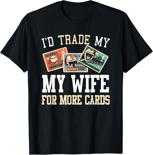 Baseball Card Collector T-Shirt - T-Shirt | Black