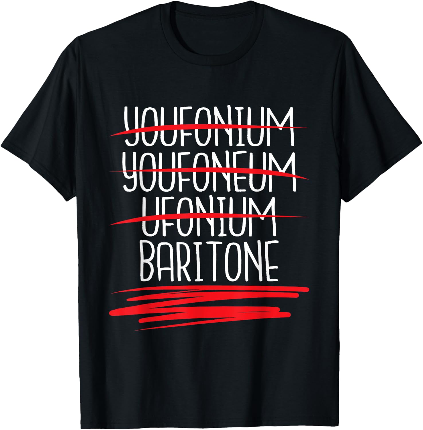 Baritone - Euphonium Lover Horn Player Marching Band Player T-Shirt - T-Shirt | Black
