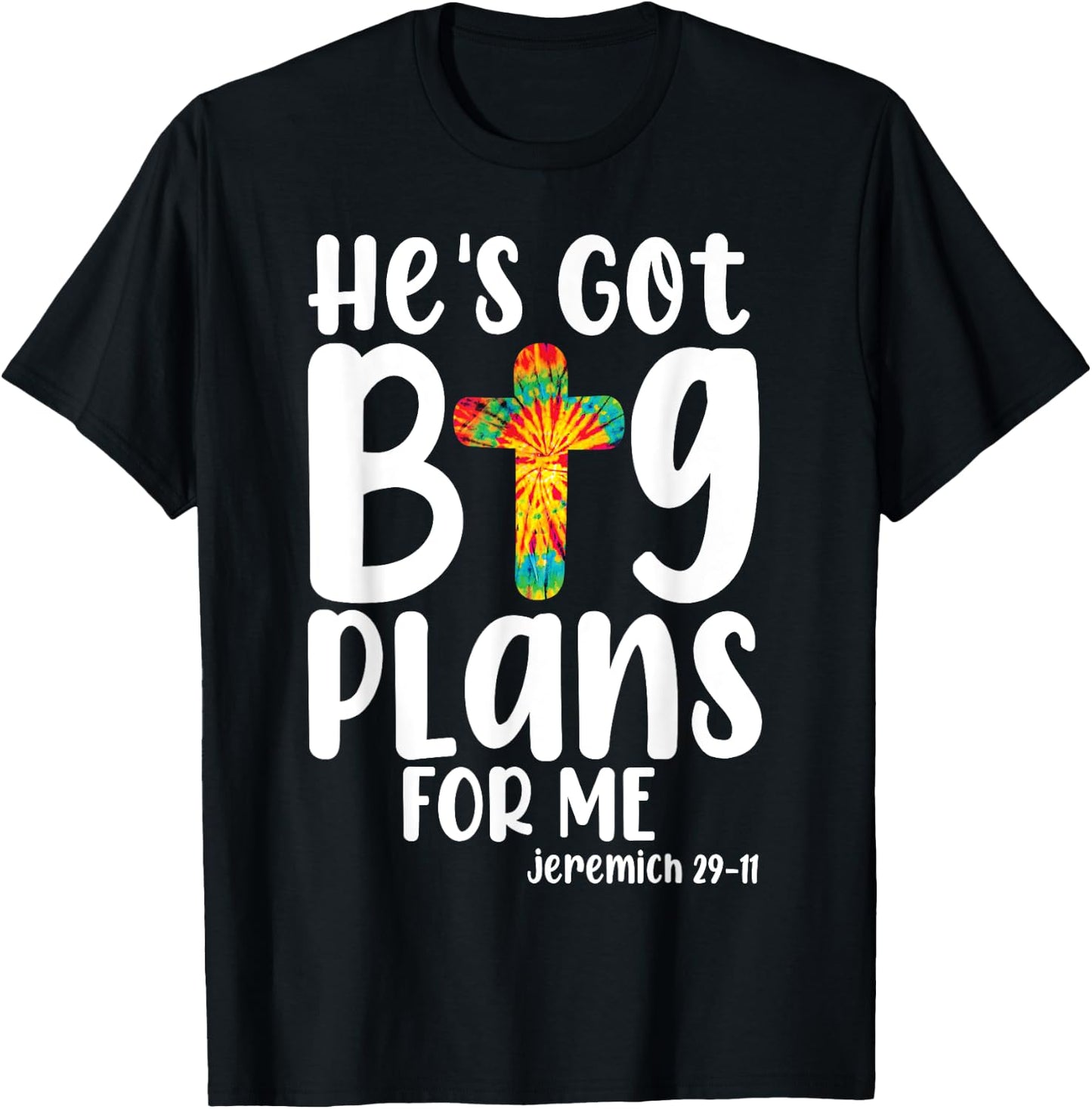 He's Got Big-Plans For Me Christian Bible Verse Kids Boys T-Shirt - T-Shirt | Black