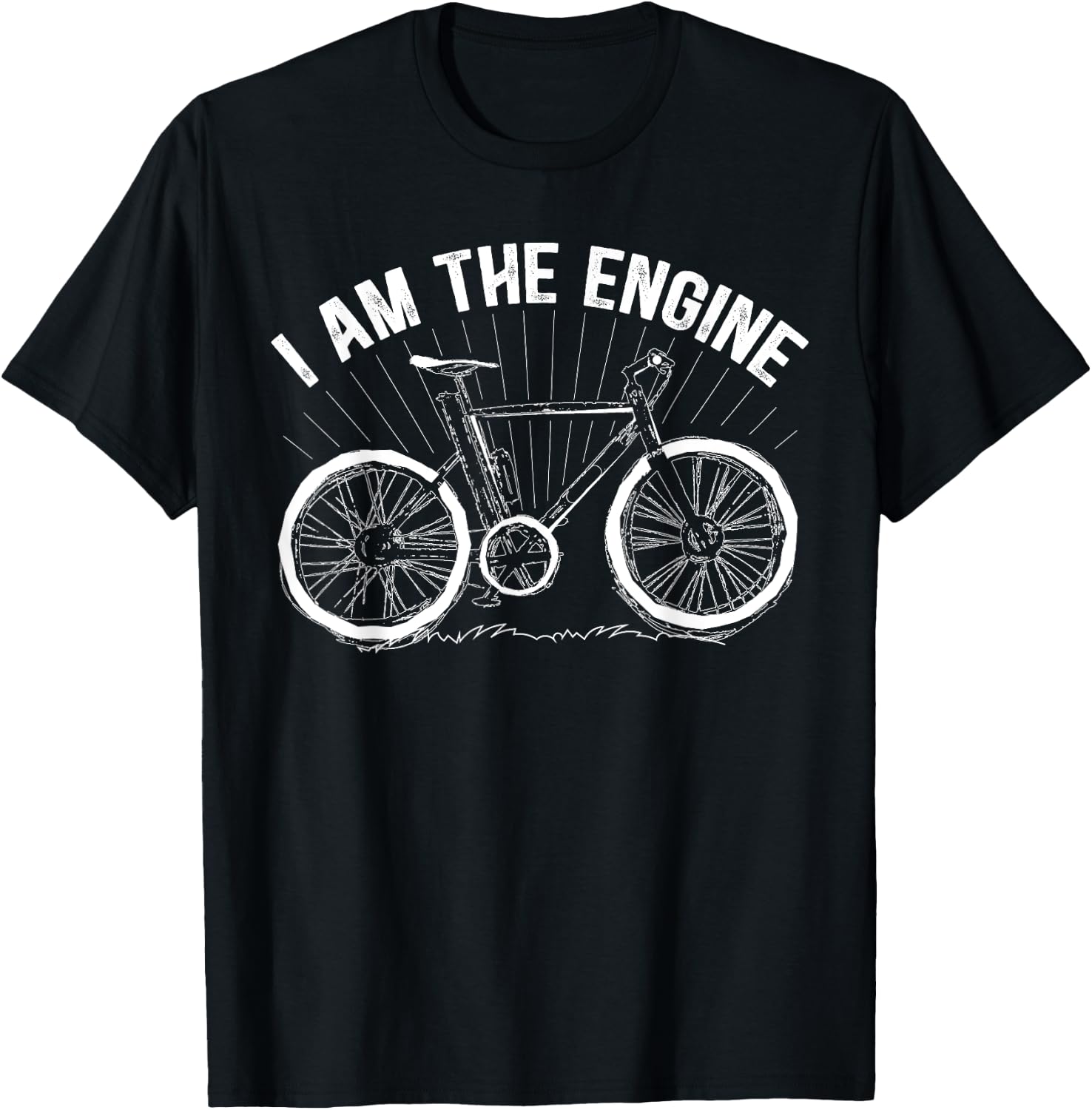 I Am The Engine Bike Rider Cyclist Bicycle Lover Biker T-Shirt - T-Shirt | Black