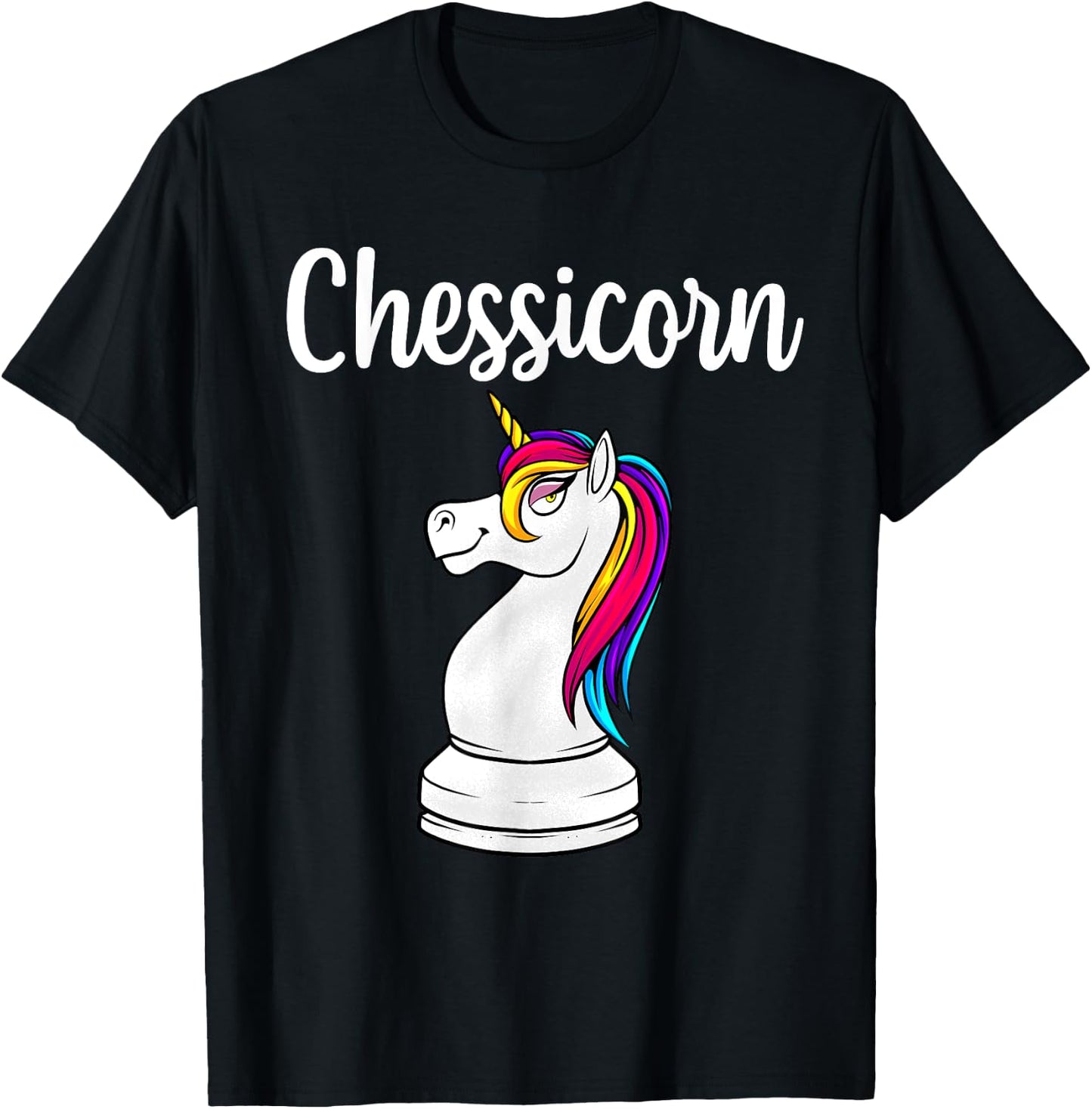 Cute Chess Art Boys Kids Chess Lover Chess Player T-Shirt - T-Shirt | Black