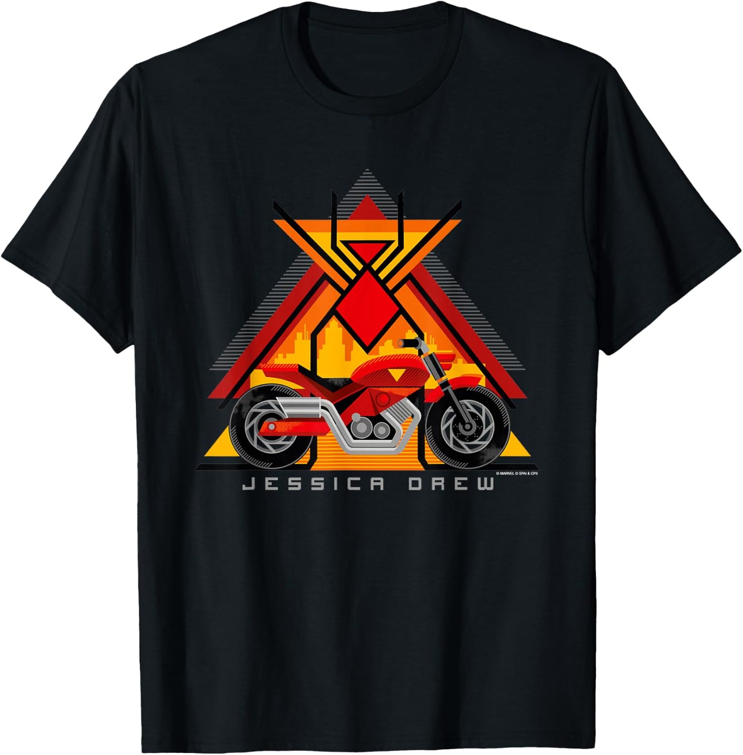Marvel Spider-Man: Across the Spider-Verse Jessica Drew Bike T-Shirt - T-Shirt | Black