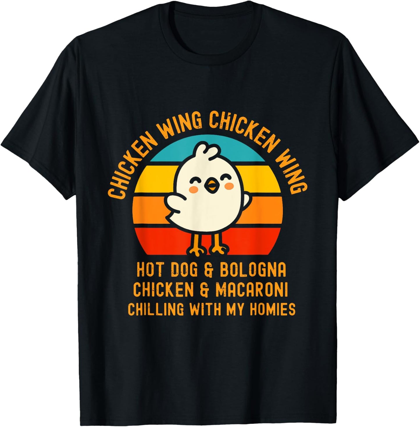 Chicken Wing Chicken Wing Hot Dog and Bologna Funny Toddler T-Shirt - T-Shirt | Black