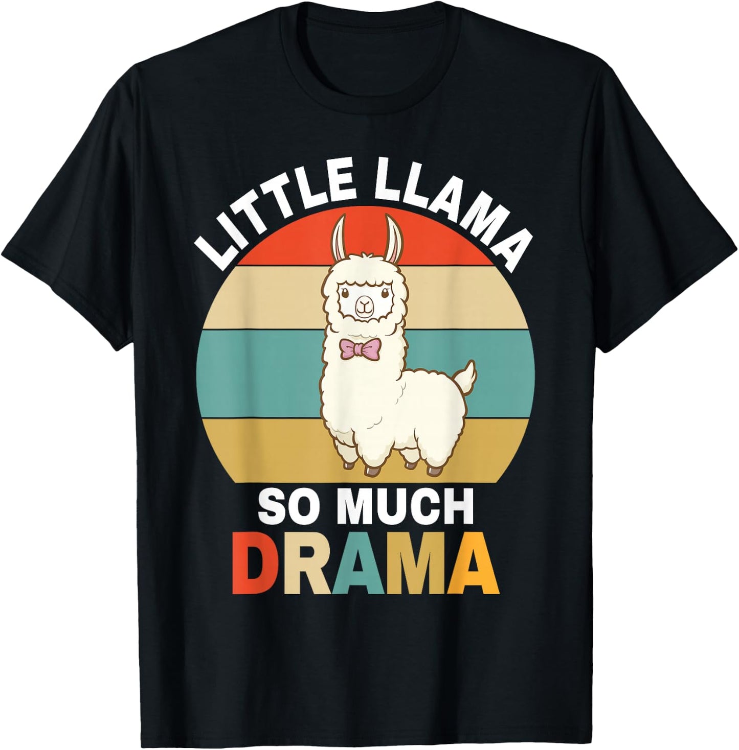 Llama Shirt Kids Boys Toddler Little Llama So Much Drama T-Shirt - T-Shirt | Black