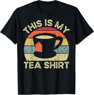 This Is My Tea Shirt Funny Tea Drinker Retro Vintage T-Shirt - T-Shirt | Black