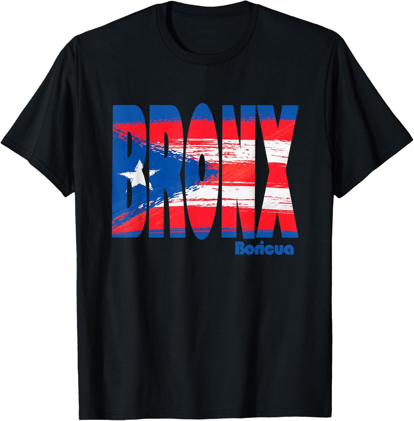 Boricua Roots Puerto Rico Pride PR Bronx Puerto Rico Flag T-Shirt - T-Shirt | Black