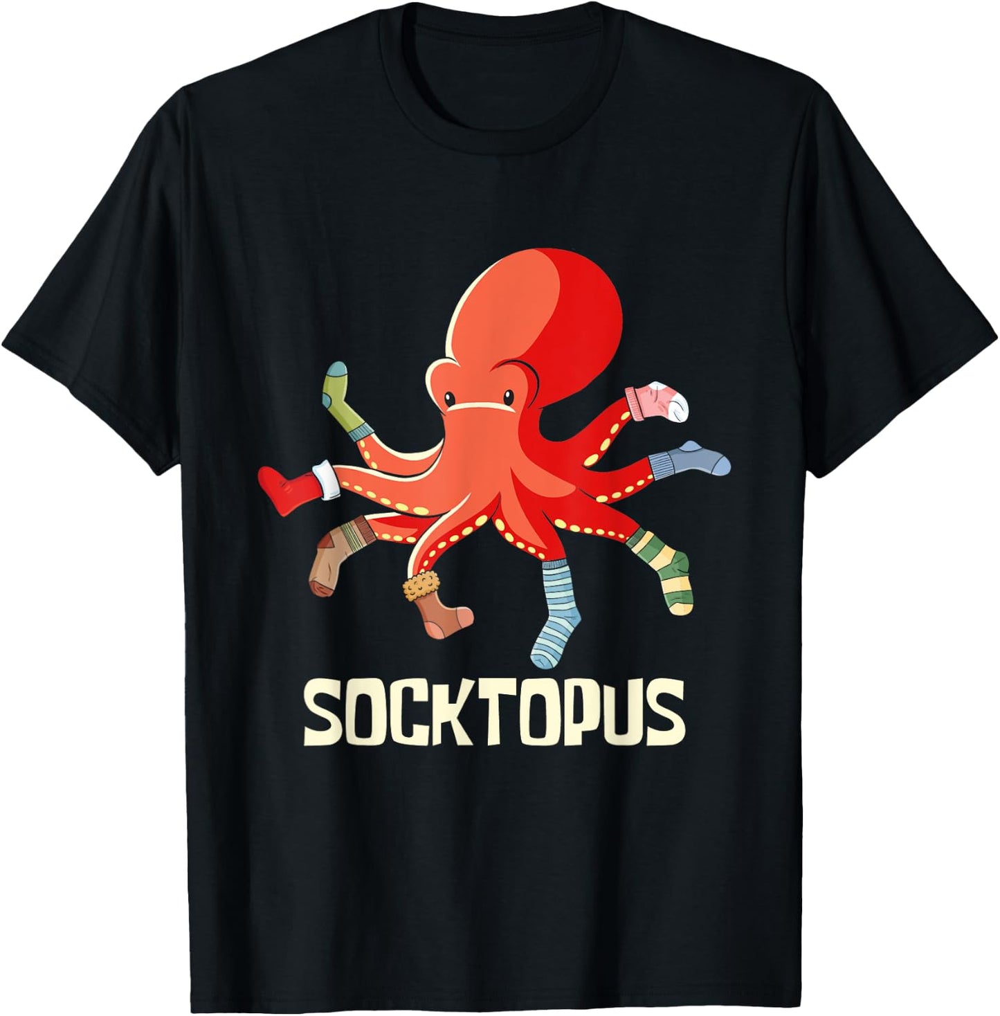 Socktopus - Octopus Lover Sea Creature Marine Scuba Diver T-Shirt - T-Shirt | Black