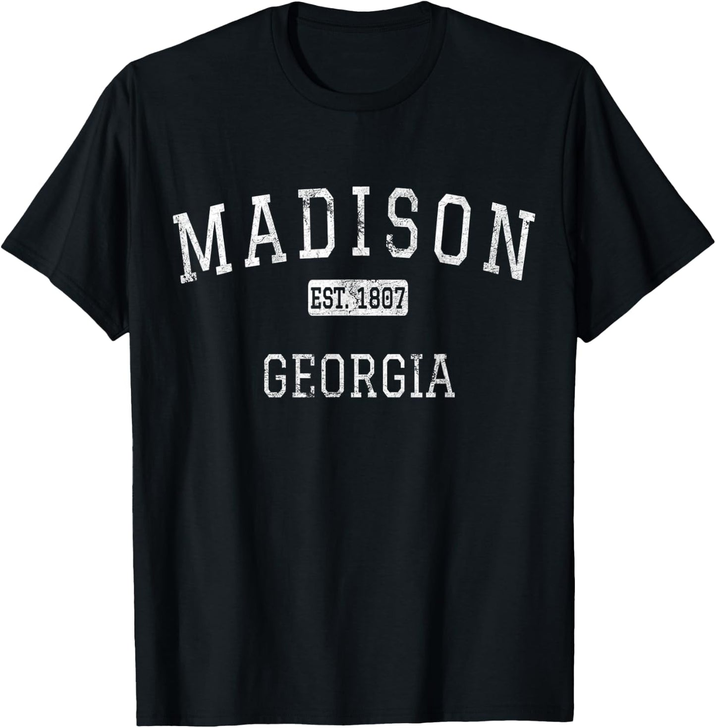 Madison Georgia GA Vintage T-Shirt - T-Shirt | Black
